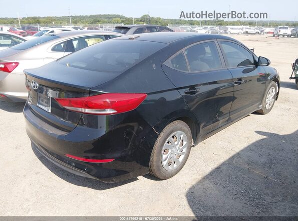 KMHD74LF6HU156239 2017 HYUNDAI ELANTRA Black Задня права чверть