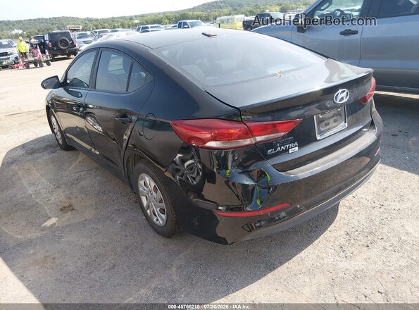 KMHD74LF6HU156239 2017 HYUNDAI ELANTRA Black Задня ліва чверть
