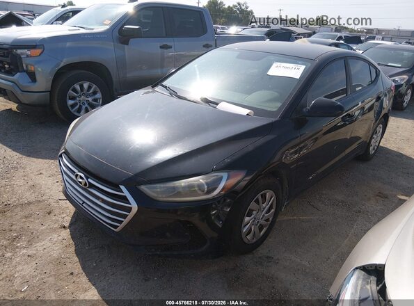 KMHD74LF6HU156239 2017 HYUNDAI ELANTRA Black Передня ліва чверть