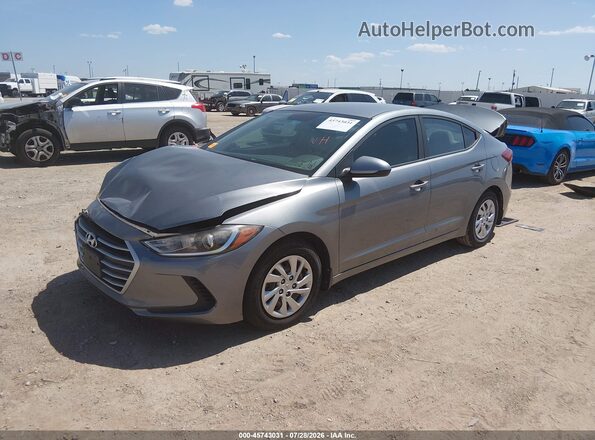 KMHD74LF6JU477087 2018 HYUNDAI ELANTRA Gray Առջևի ձախ երեք քառորդ տեսարան