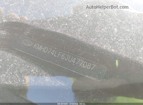 KMHD74LF6JU477087 2018 HYUNDAI ELANTRA Gray Սարքավորումների վահանակի տեսք