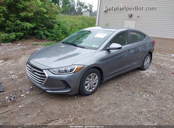 KMHD74LF6JU581806 2018 HYUNDAI ELANTRA Gray Առջևի ձախ երեք քառորդ տեսարան