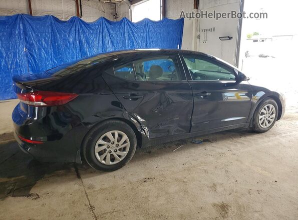 KMHD74LF6JU613668 2018 HYUNDAI ELANTRA Black უკანა მარჯვენა