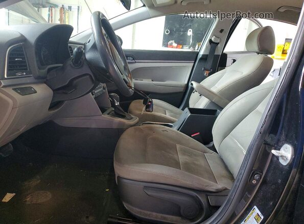KMHD74LF6JU613668 2018 HYUNDAI ELANTRA Black წინა სალონის ხედი