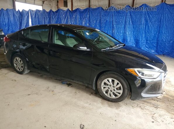 KMHD74LF6JU613668 2018 HYUNDAI ELANTRA Black წინა მარჯვენა