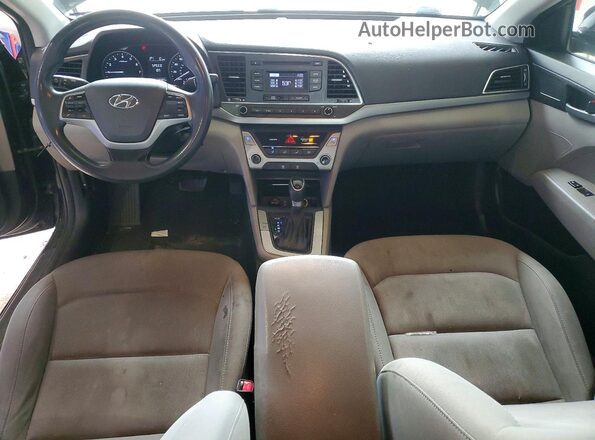 KMHD74LF6JU613668 2018 HYUNDAI ELANTRA Black წინა პანელის ხედი
