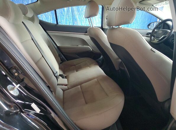 KMHD74LF6JU613668 2018 HYUNDAI ELANTRA Black უკანა სავარძლების ხედი