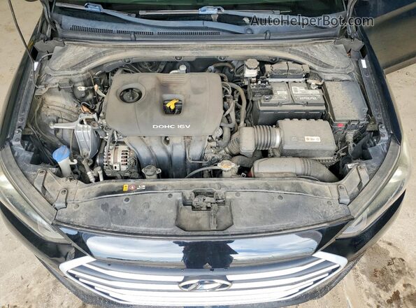 KMHD74LF6JU613668 2018 HYUNDAI ELANTRA Black უკანა სალონის ხედი