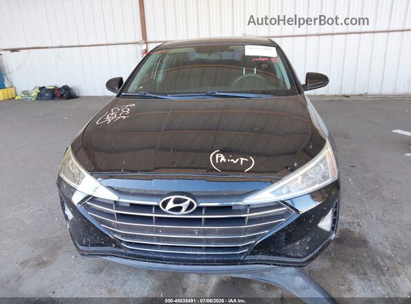 KMHD74LF6KU796071 2019 HYUNDAI ELANTRA Black Սարքավորումների վահանակի տեսք