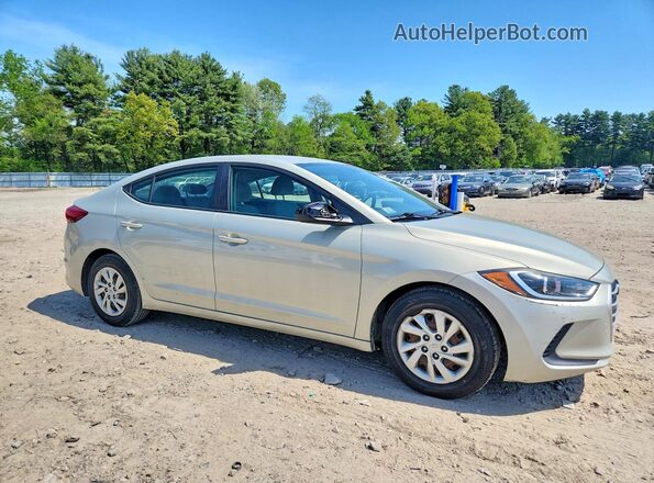 KMHD74LF7HU074410 2017 HYUNDAI ELANTRA Золотой Передняя правая четверть