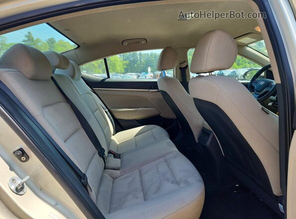KMHD74LF7HU074410 2017 HYUNDAI ELANTRA Золотой Вид задних сидений
