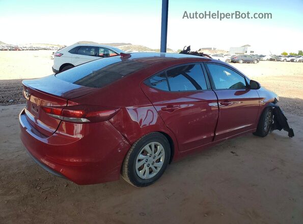 KMHD74LF7HU084547 2017 HYUNDAI ELANTRA Красный Задняя правая четверть