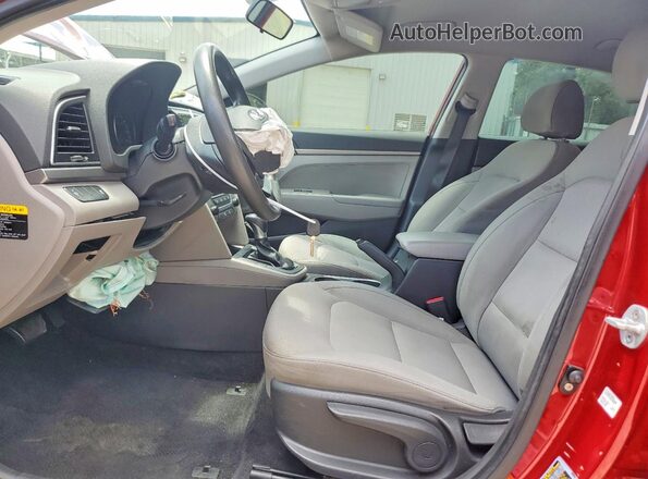 KMHD74LF7HU122424 2017 HYUNDAI ELANTRA Red წინა სალონის ხედი