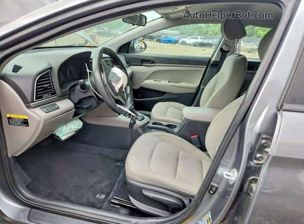 KMHD74LF7HU154340 2017 HYUNDAI ELANTRA Gray Widok wnętrza z przodu