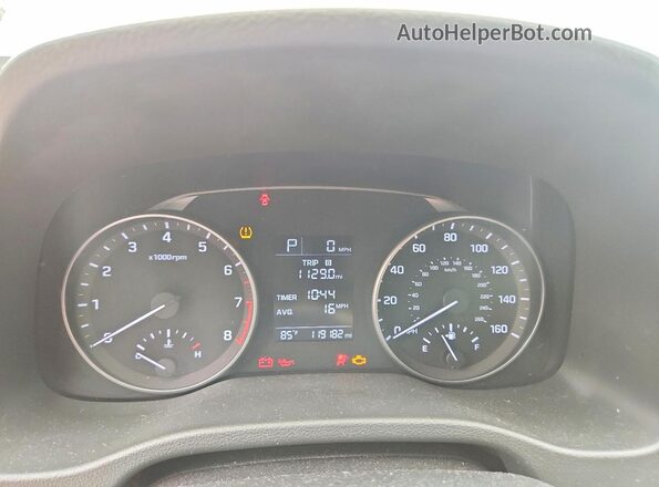 KMHD74LF7HU154340 2017 HYUNDAI ELANTRA Gray Widok zestawu wskaźników