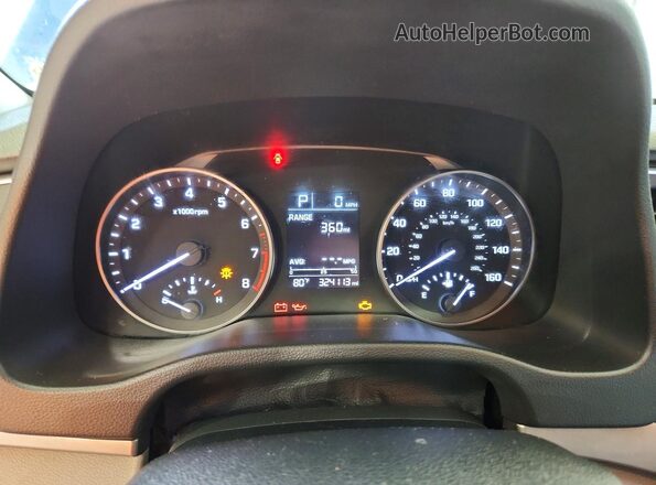 KMHD74LF7HU384234 2017 HYUNDAI ELANTRA Синий Вид щитка приборов