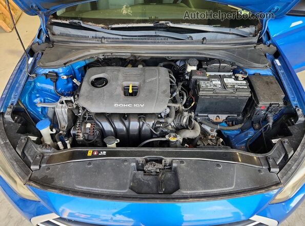KMHD74LF7HU384234 2017 HYUNDAI ELANTRA Синий Вид задней части салона
