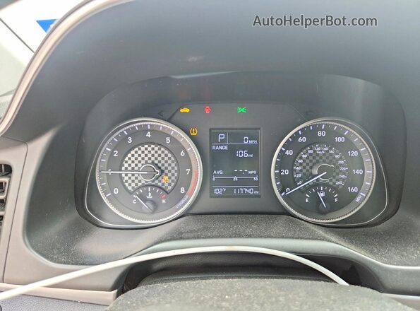KMHD74LF7KU808972 2019 HYUNDAI ELANTRA Серебряный Вид щитка приборов
