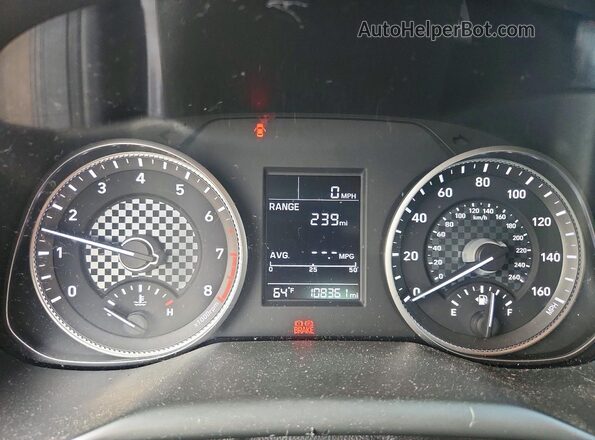 KMHD74LF7KU854995 2019 HYUNDAI ELANTRA Black Widok zestawu wskaźników