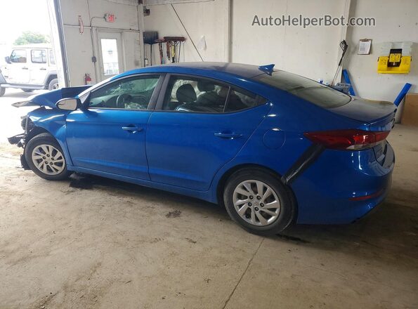 KMHD74LF8HU390477 2017 HYUNDAI ELANTRA Blue Trasero izquierdo