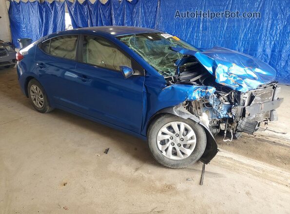 KMHD74LF8HU390477 2017 HYUNDAI ELANTRA Blue Delantero derecho
