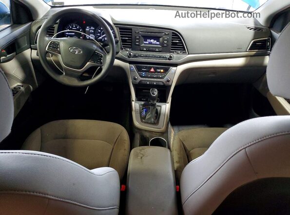 KMHD74LF8HU394495 2017 HYUNDAI ELANTRA Blue Widok deski rozdzielczej