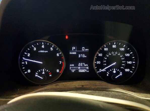 KMHD74LF8HU394495 2017 HYUNDAI ELANTRA Blue Widok zestawu wskaźników