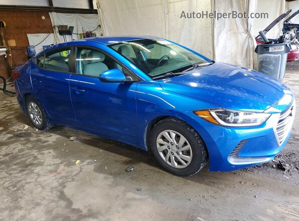 KMHD74LF8HU394495 2017 HYUNDAI ELANTRA Blue Przód prawy