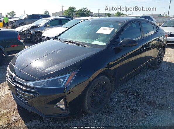 KMHD74LF8LU997956 2020 HYUNDAI ELANTRA Black Առջևի ձախ երեք քառորդ տեսարան