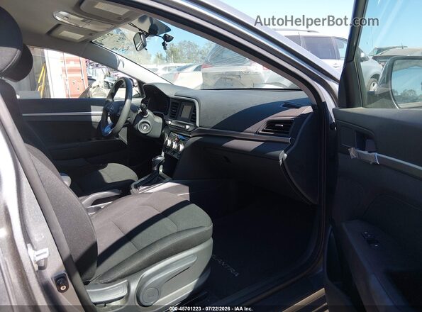 KMHD74LF9KU808357 2019 HYUNDAI ELANTRA Серый Вид салона спереди