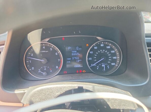 KMHD74LFXHU082467 2017 HYUNDAI ELANTRA Black Widok zestawu wskaźników