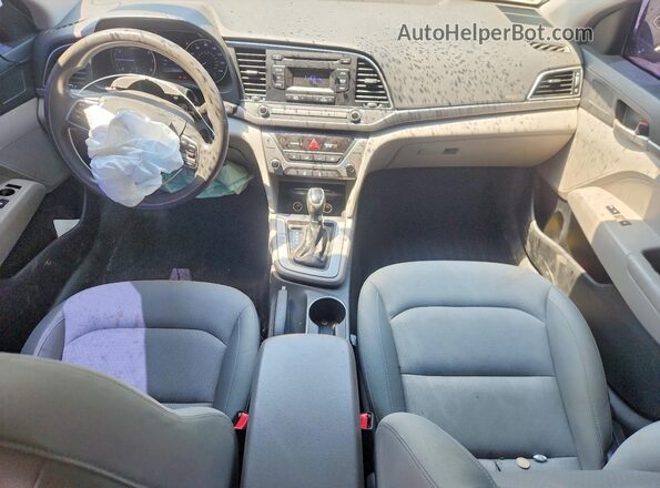 KMHD74LFXHU082467 2017 HYUNDAI ELANTRA Black Widok deski rozdzielczej