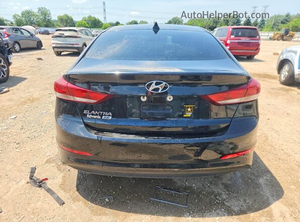 KMHD74LFXHU082467 2017 HYUNDAI ELANTRA Black Widok z tyłu