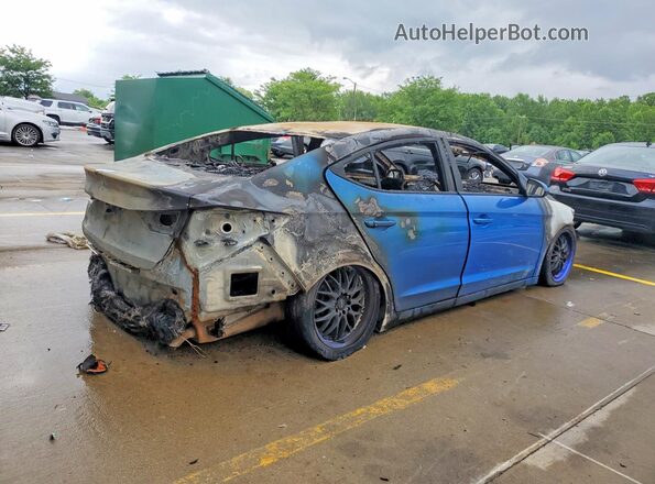 KMHD74LFXHU089998 2017 HYUNDAI ELANTRA Blue Tył prawy