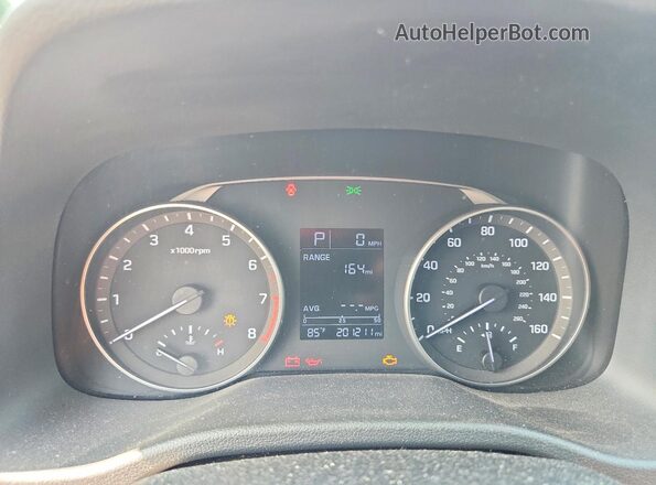 KMHD74LFXHU113930 2017 HYUNDAI ELANTRA Silver Vista del cuadro de instrumentos