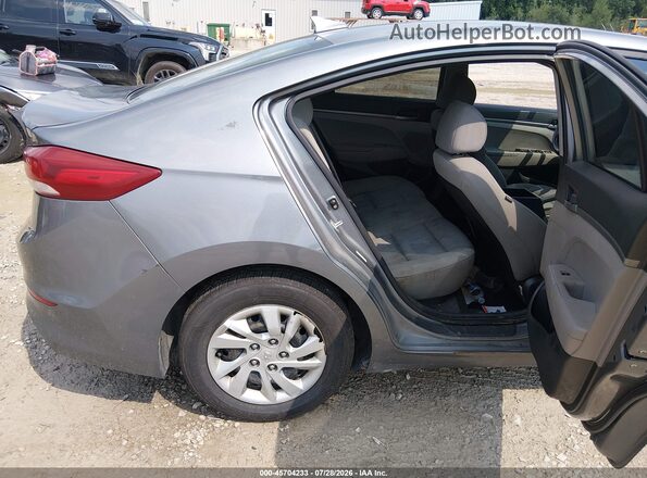 KMHD74LFXHU193486 2017 HYUNDAI ELANTRA Gray Widok naklejki z numerem VIN