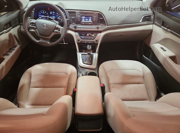 KMHD74LFXHU318034 2017 HYUNDAI ELANTRA Black Widok deski rozdzielczej