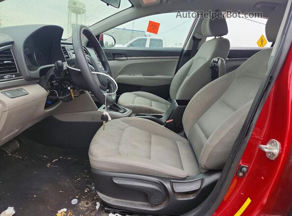 KMHD74LFXJU453911 2018 HYUNDAI ELANTRA Красный Вид салона спереди