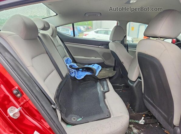 KMHD74LFXJU453911 2018 HYUNDAI ELANTRA Красный Вид задних сидений
