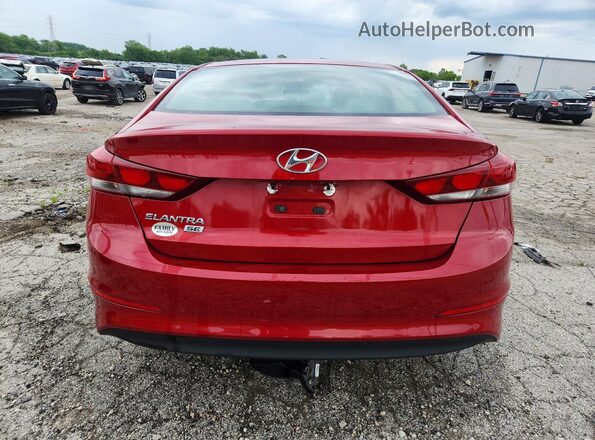 KMHD74LFXJU453911 2018 HYUNDAI ELANTRA Красный Вид сзади