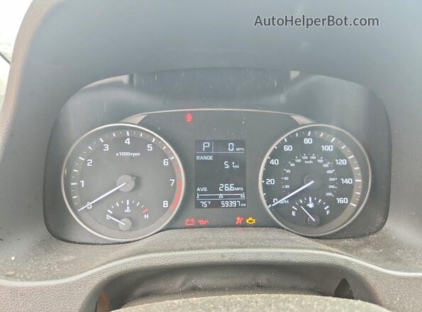 KMHD74LFXJU453911 2018 HYUNDAI ELANTRA Красный Вид щитка приборов