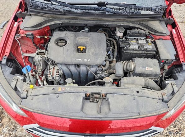 KMHD74LFXJU453911 2018 HYUNDAI ELANTRA Красный Вид задней части салона