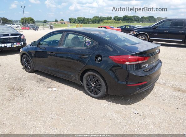 KMHD74LFXJU469882 2018 HYUNDAI ELANTRA Черный Задняя левая четверть