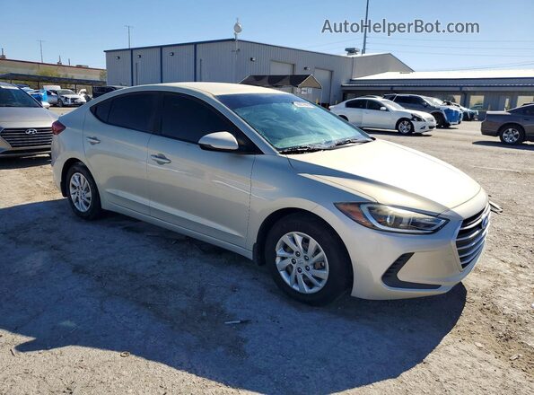 KMHD74LFXJU594557 2018 HYUNDAI ELANTRA Бежевый Передняя правая четверть