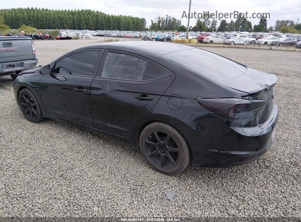 KMHD74LFXKU841285 2019 HYUNDAI ELANTRA Black უკანა მარცხენა