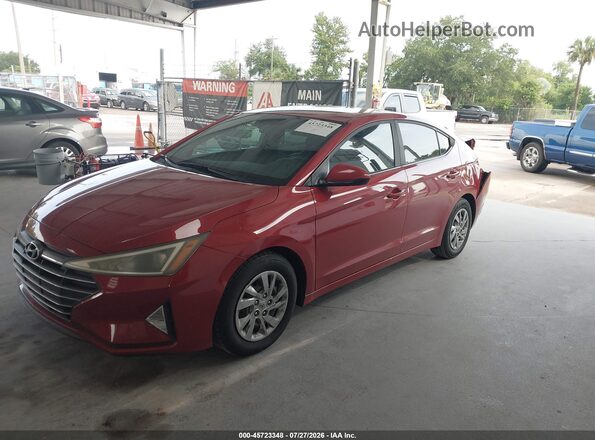 KMHD74LFXLU899401 2020 HYUNDAI ELANTRA Красный Передняя левая четверть