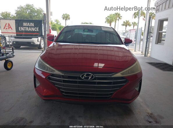 KMHD74LFXLU899401 2020 HYUNDAI ELANTRA Красный Вид задней части салона