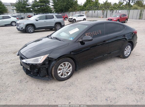 KMHD74LFXLU953957 2020 HYUNDAI ELANTRA Black Առջևի ձախ երեք քառորդ տեսարան