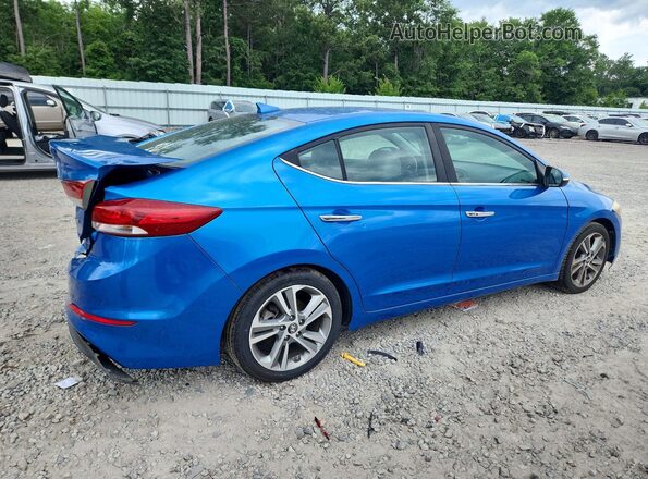 KMHD84LF0HU143824 2017 HYUNDAI ELANTRA Blue უკანა მარჯვენა