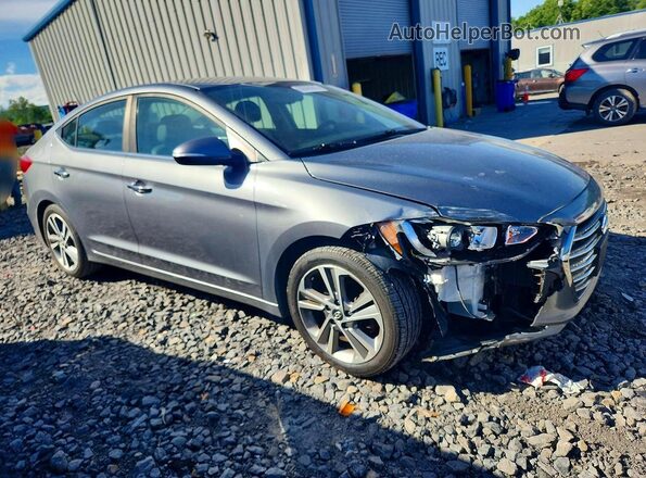 KMHD84LF0HU154242 2017 HYUNDAI ELANTRA Gray წინა მარჯვენა